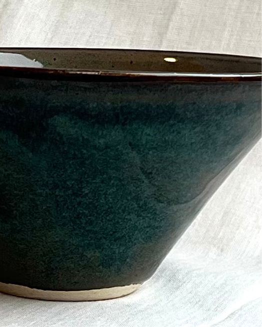 Bol évasé petit déjeuner - coupe cocktail et apéritif - vert profond dégradé brun