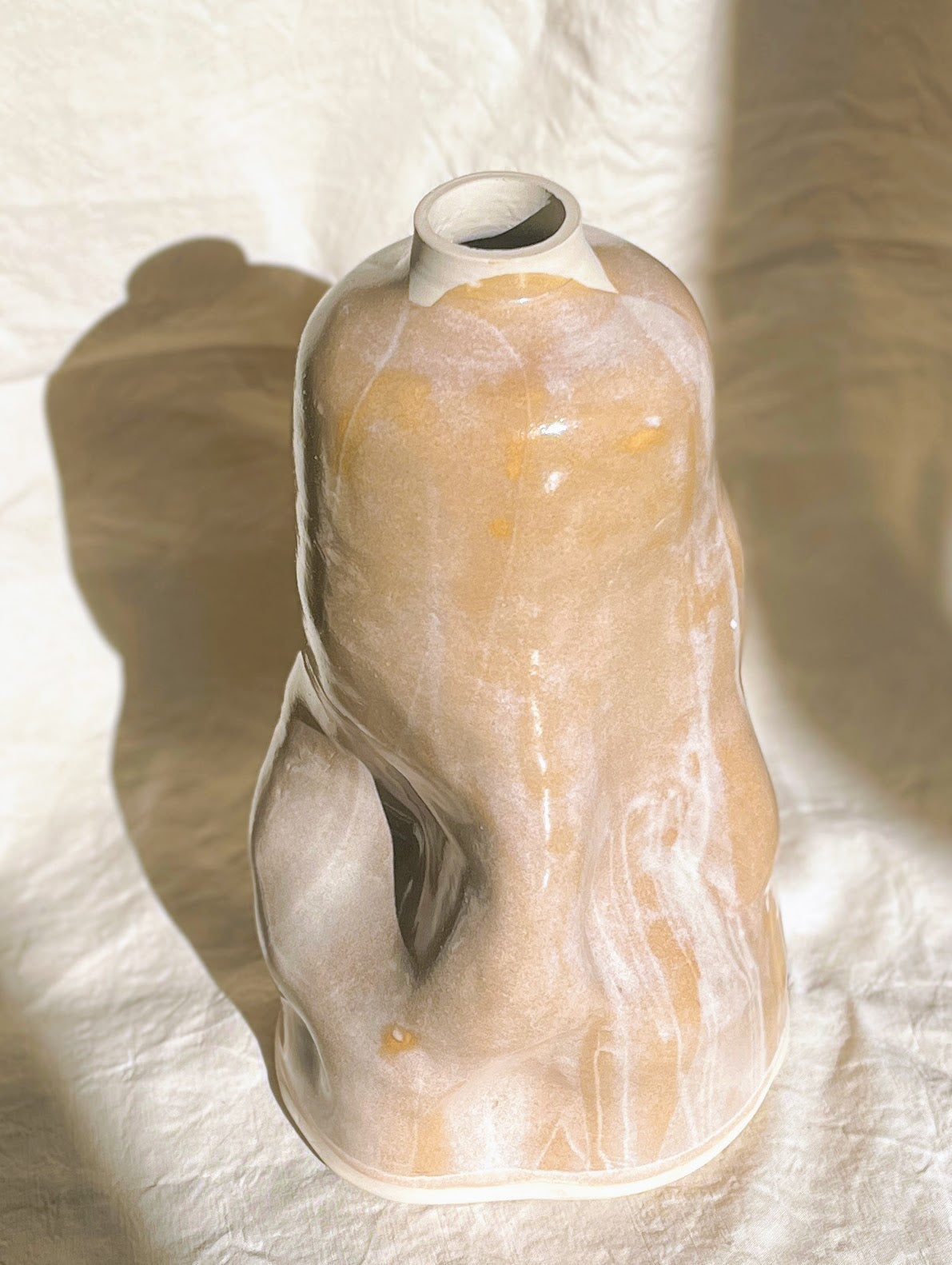 Pied de lampe - sculpture en grès - sable