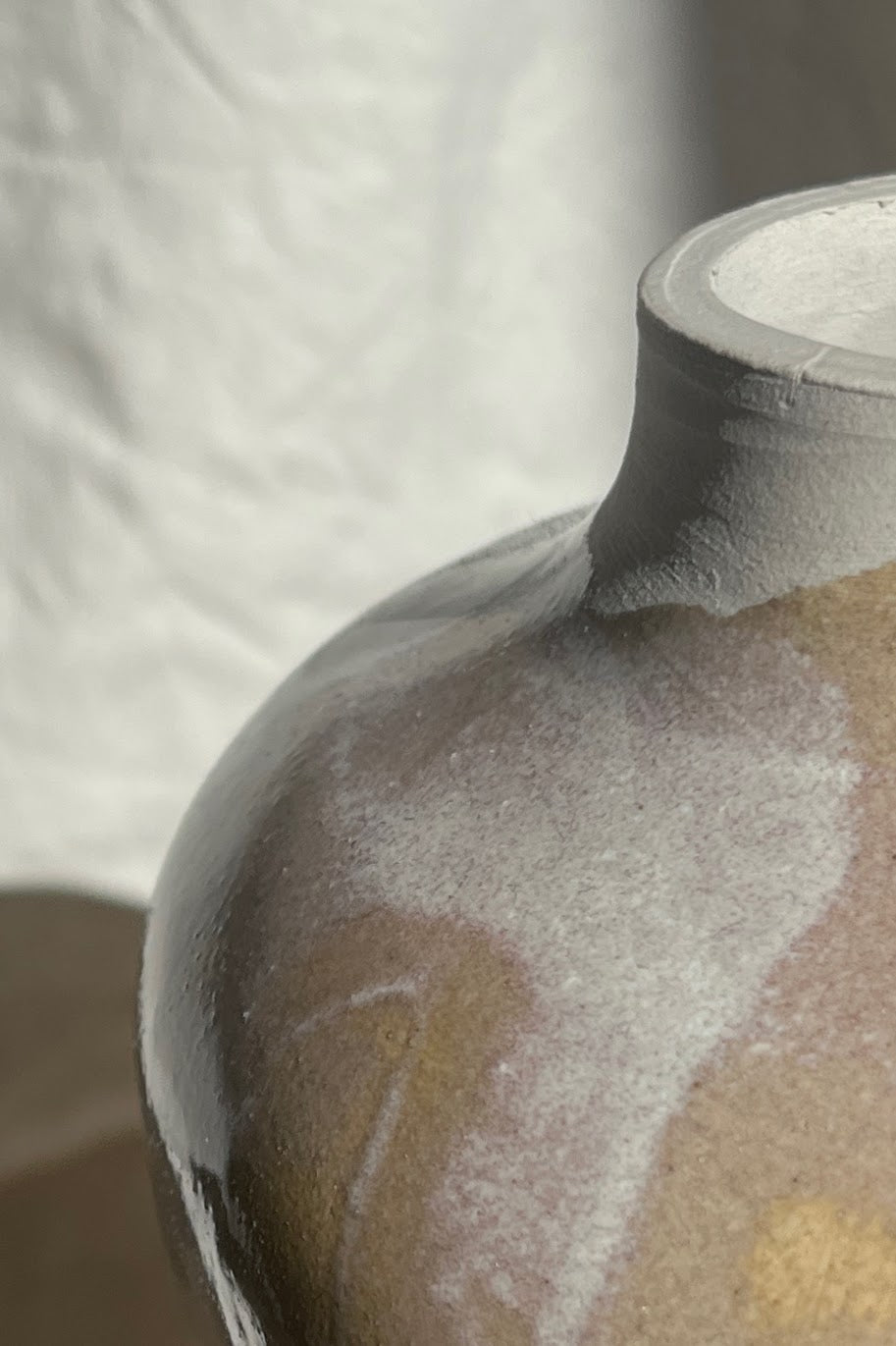 Pied de lampe - sculpture en grès - sable